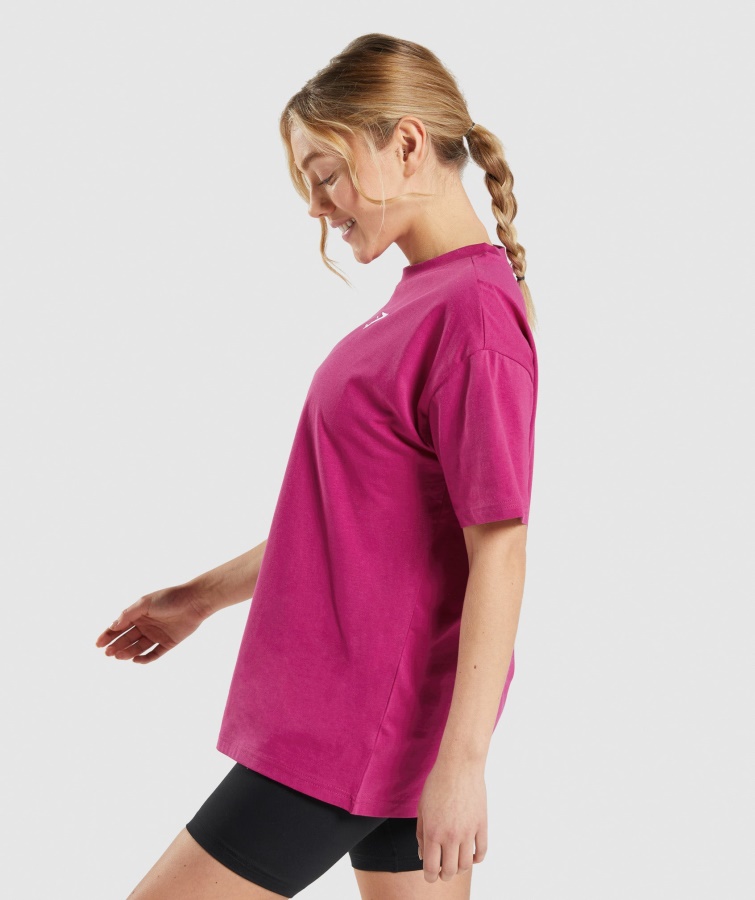 Gymshark Dragon Pink Træning Oversized T-shirt