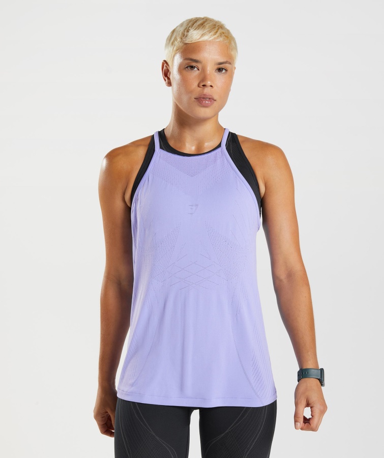 Gymshark Dusted Violet-digital Violet Apex Sømløs Tank
