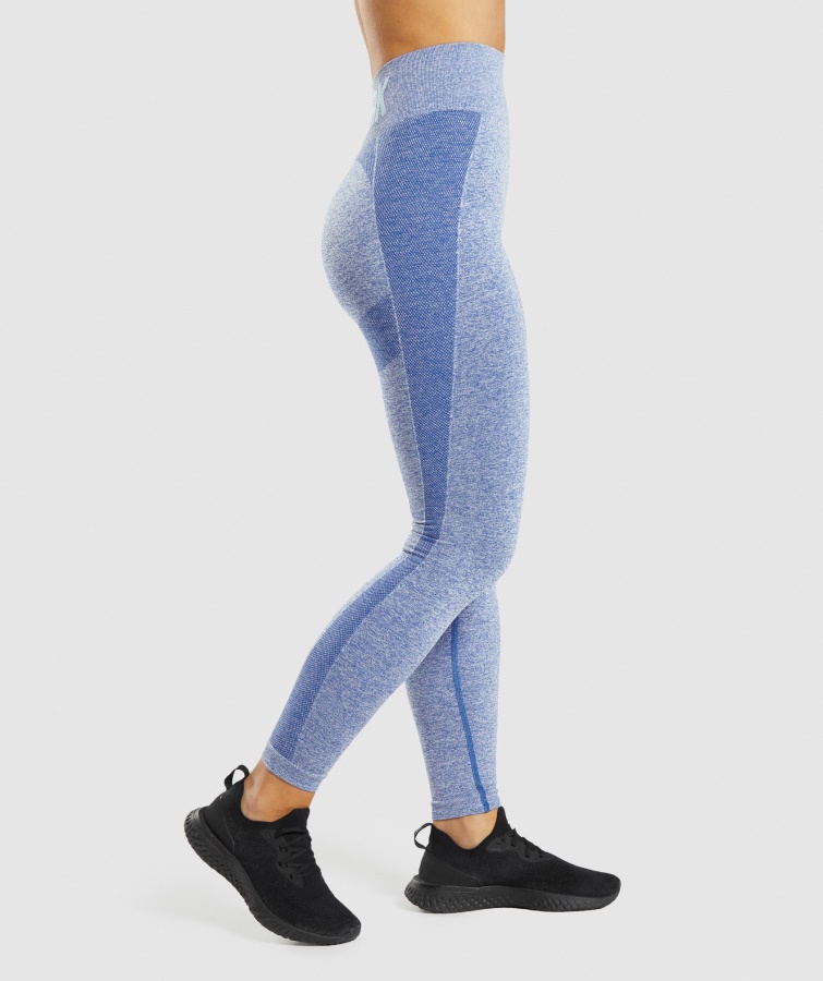 Gymshark Earl Blue Marl Flex Højtaljede Leggings