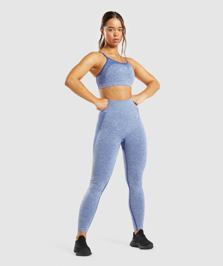 Gymshark Earl Blue Marl Flex Højtaljede Leggings