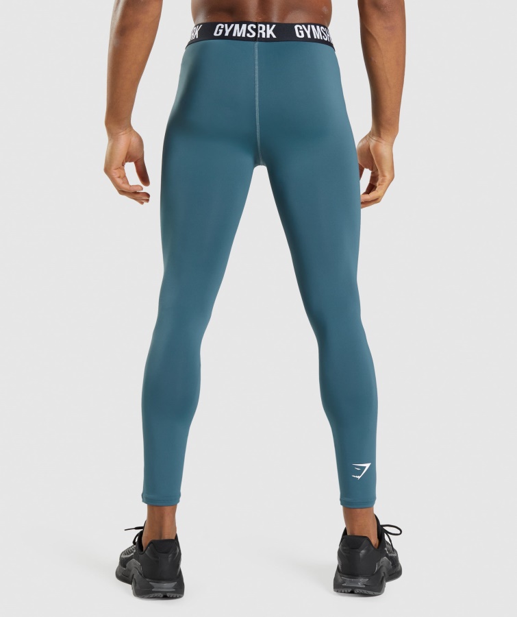 Gymshark Element Baselayer Leggings Toscansk Blågrøn