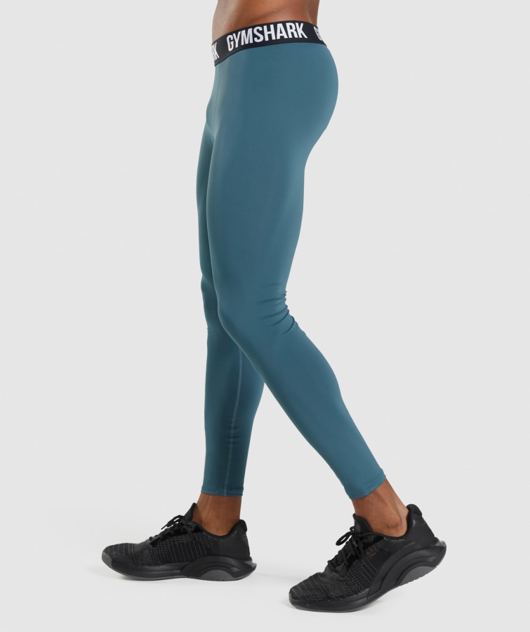 Gymshark Element Baselayer Leggings Toscansk Blågrøn