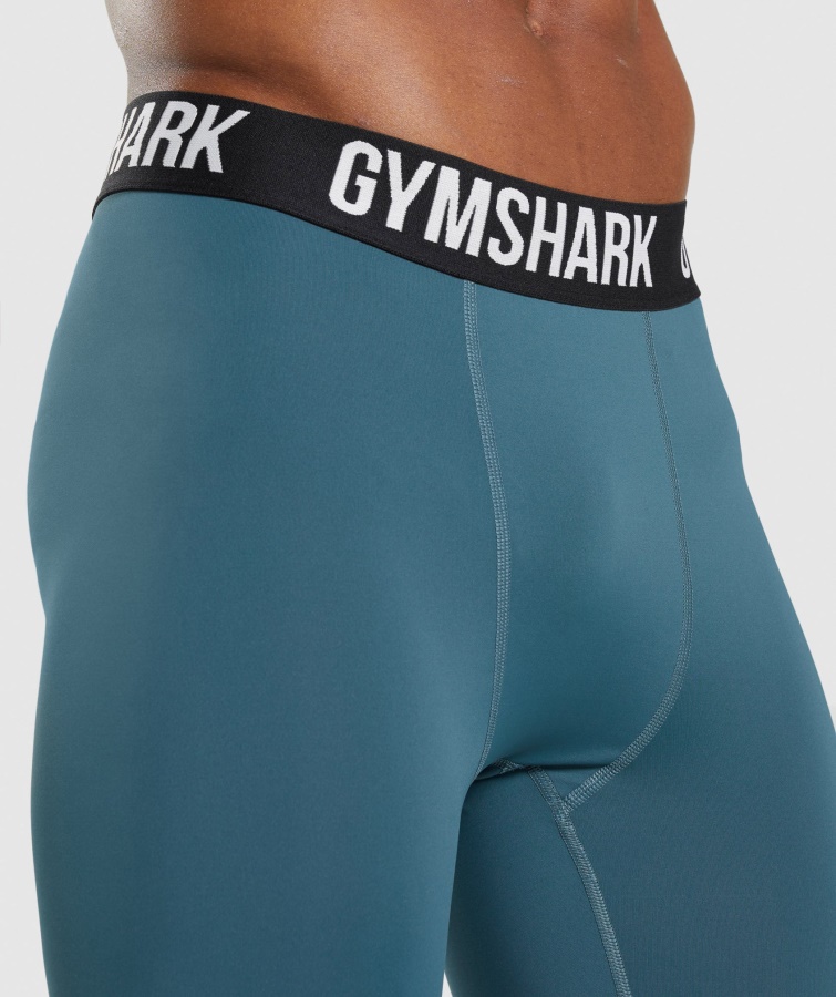 Gymshark Element Baselayer Leggings Toscansk Blågrøn