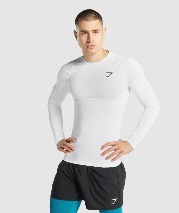 Gymshark Element Baselayer Langærmet T-shirt Hvid