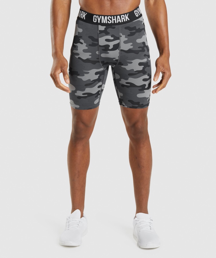 Gymshark Element Baselayer Shorts Grå Print