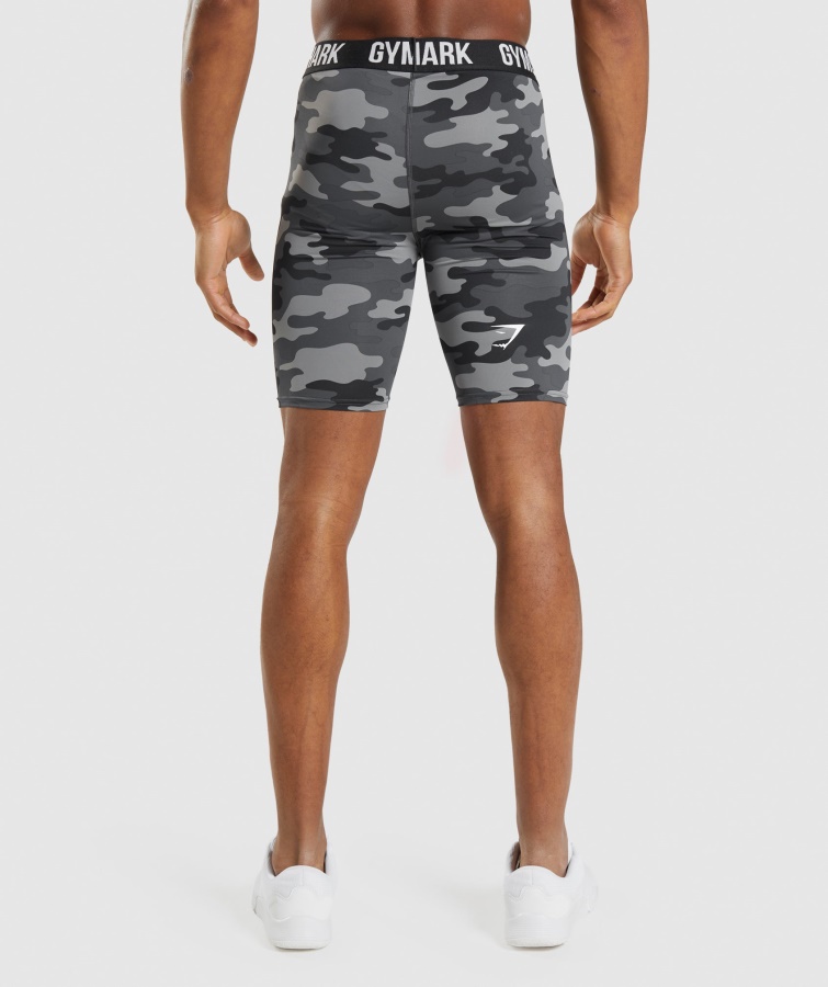 Gymshark Element Baselayer Shorts Grå Print
