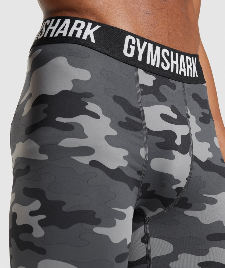 Gymshark Element Baselayer Shorts Grå Print