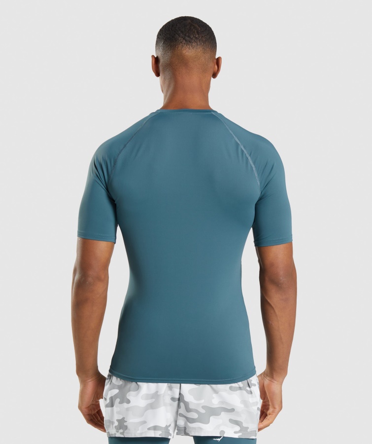 Gymshark Element Baselayer T-shirt Toscansk Blågrøn