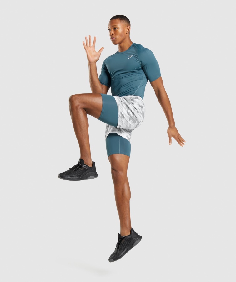 Gymshark Element Baselayer T-shirt Toscansk Blågrøn