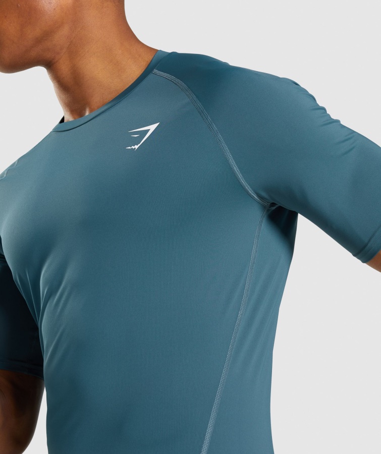 Gymshark Element Baselayer T-shirt Toscansk Blågrøn