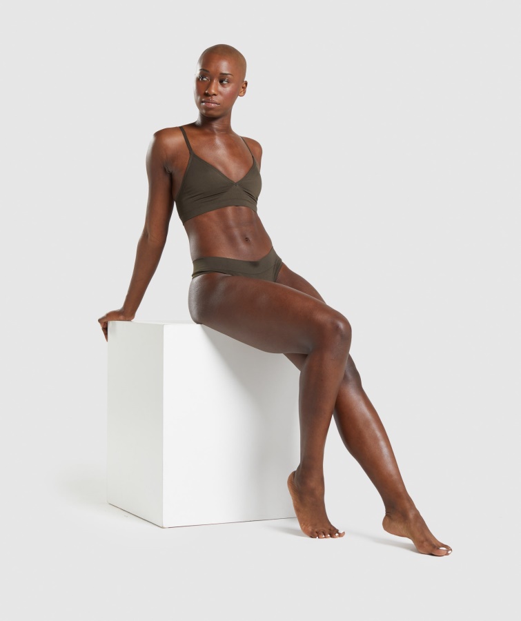 Gymshark Espresso Brun Sømløs G-streng