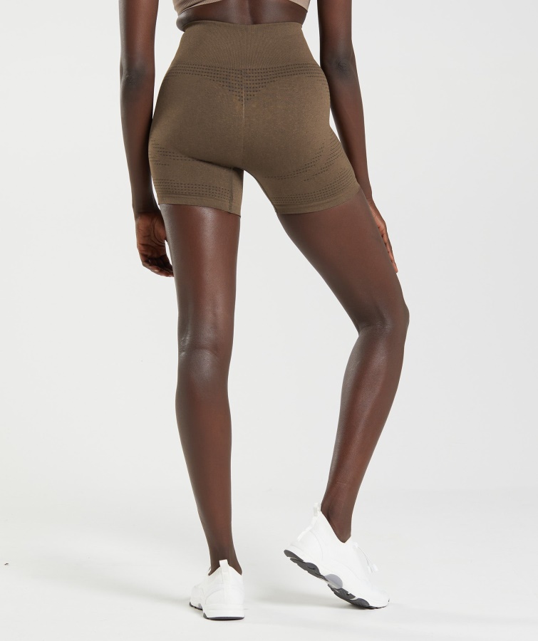 Gymshark Espresso Marl Vital Sømløse 2.0 Shorts
