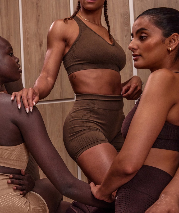 Gymshark Espresso Marl Vital Sømløse 2.0 Shorts