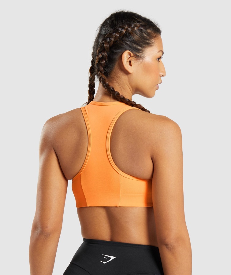Gymshark Essential Racer Back Sports Bh Abrikos Orange