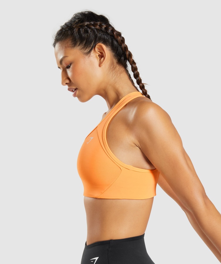 Gymshark Essential Racer Back Sports Bh Abrikos Orange