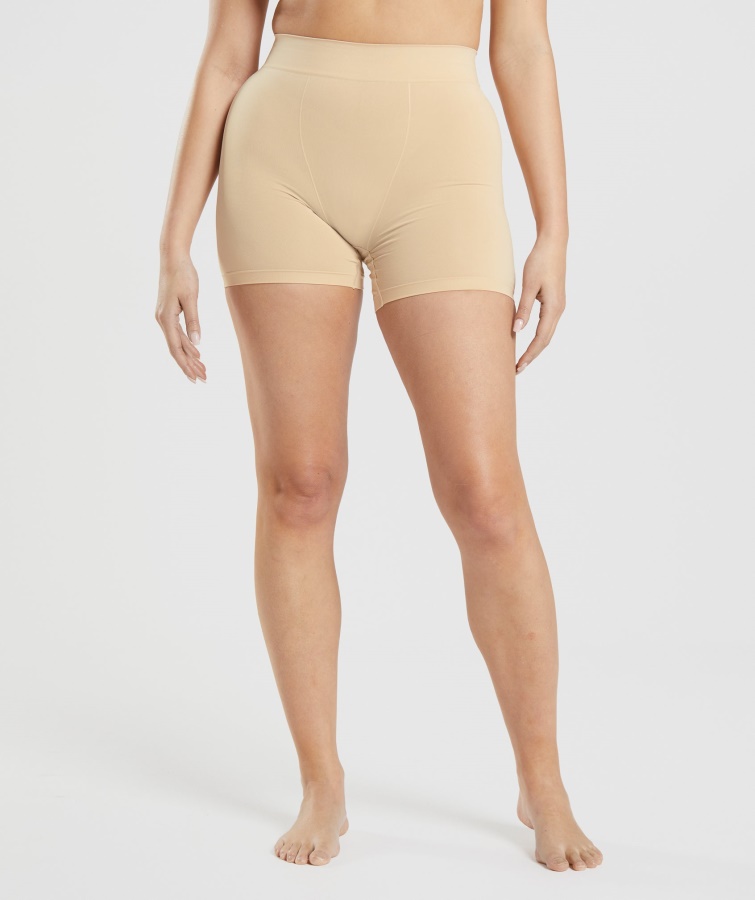 Gymshark Fawn Lysebrune Sømløse Boksere
