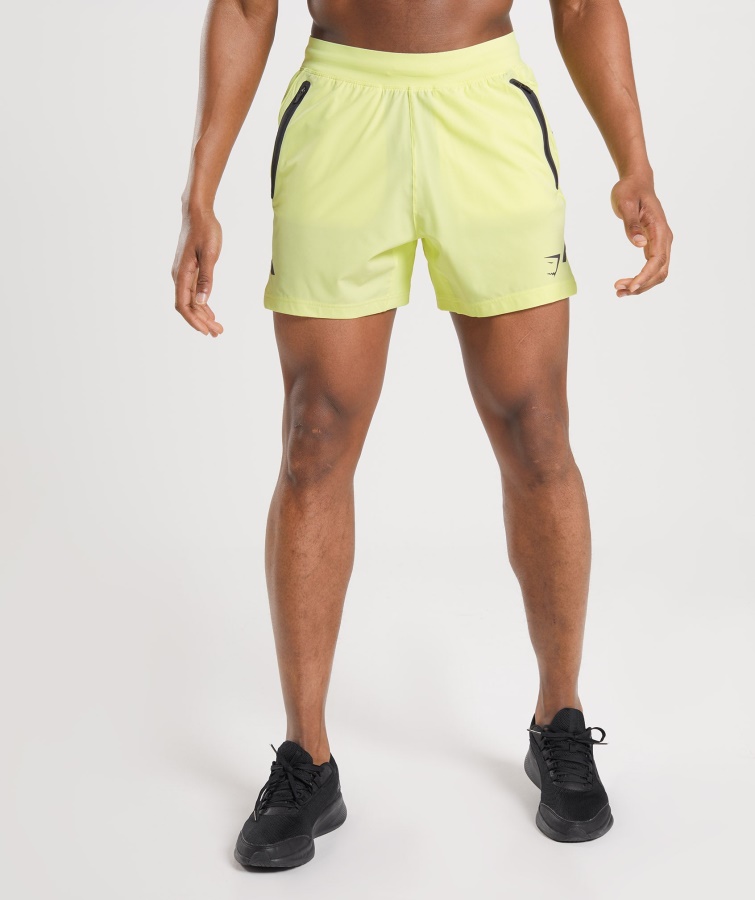 Gymshark Firefly Green Apex 5" Performance Shorts