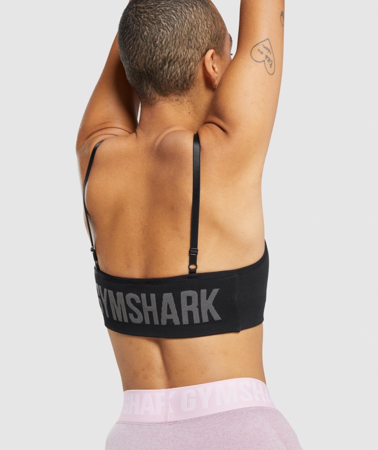 Gymshark Flex Sports-bh Med Stropper Sort-kul