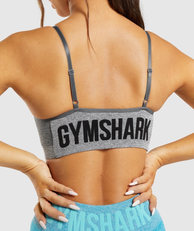 Gymshark Flex Strappy Sports-bh Koksgrå Mergel