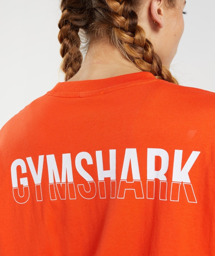 Gymshark Fraktion Oversized T-shirt Peberrød