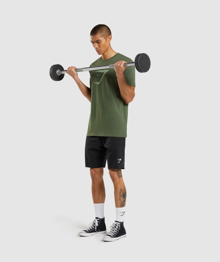 Gymshark Green Sharkhead Infill T-shirt