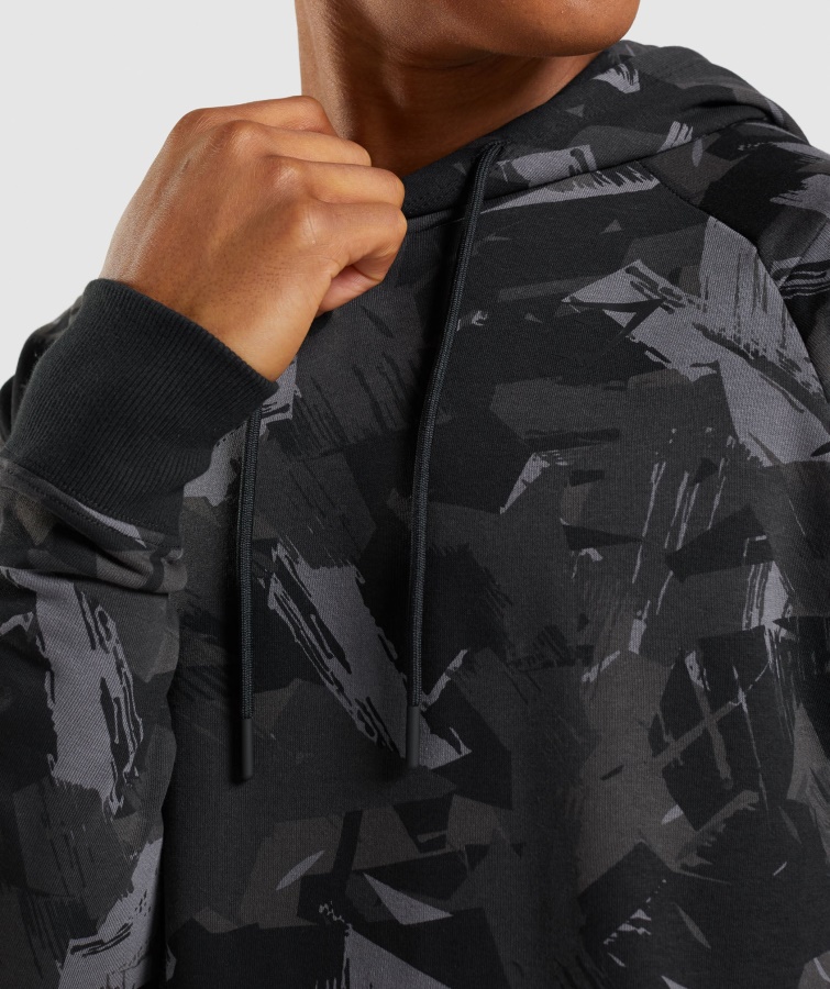 Fed Hættetrøje Med Gymshark Gråt Print