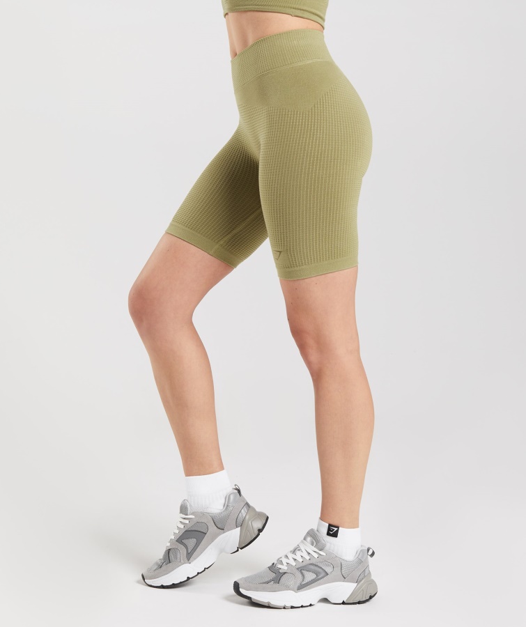Gymshark Griffin Green Pause Sømløse Cykelshorts