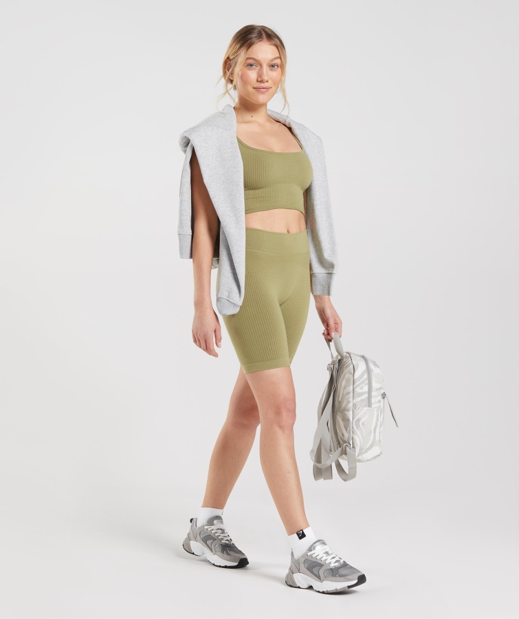 Gymshark Griffin Green Pause Sømløse Cykelshorts