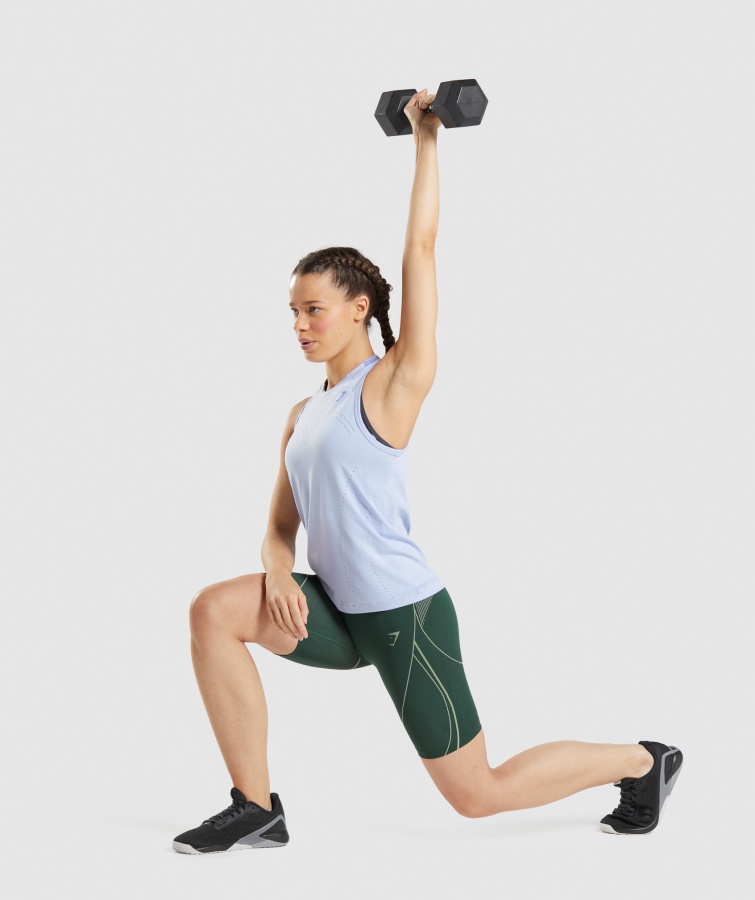 Gymshark Lavendel Blå-bane Blå Apex Sømløs Tank