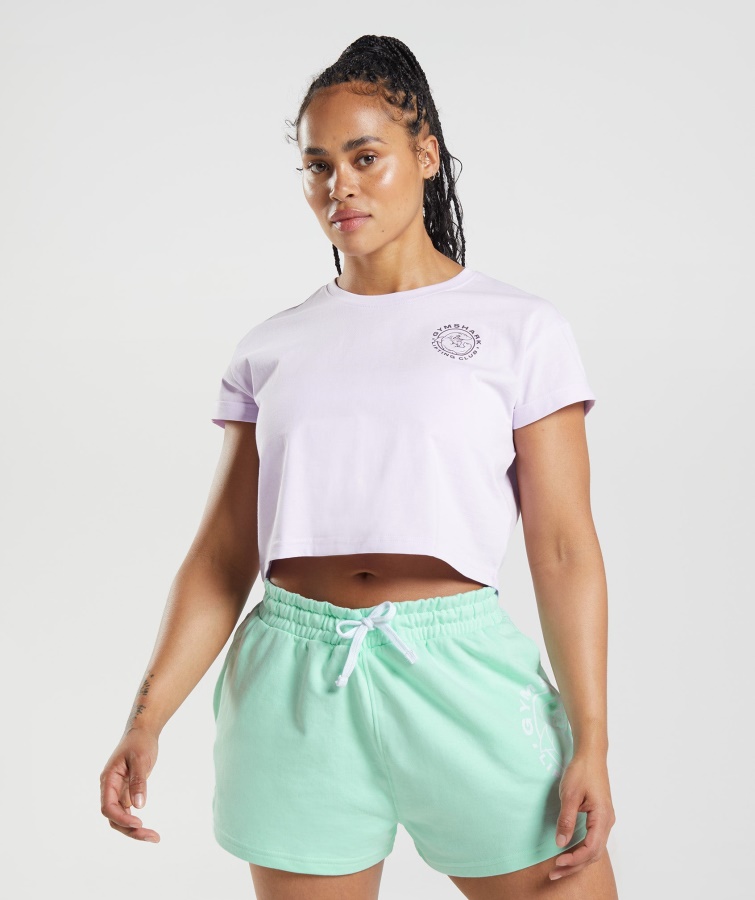 Gymshark Legacy Crop Top Falmet Lilla