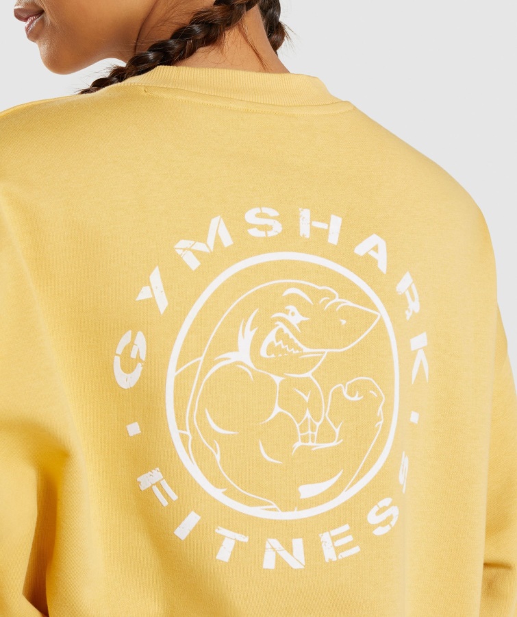 Gymshark Legacy Grafisk Sweatshirt Gul