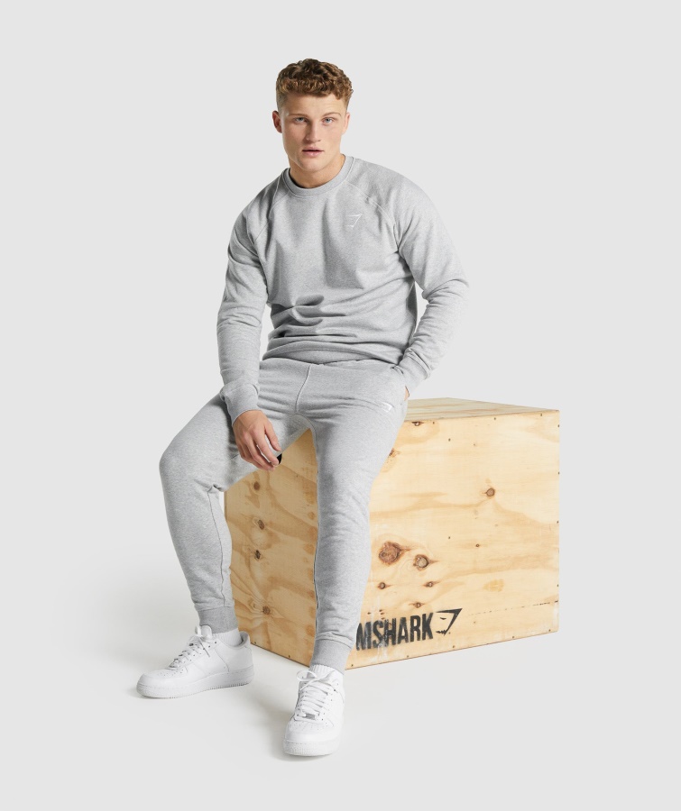 Gymshark Lysegrå Core Marl Crest Joggers