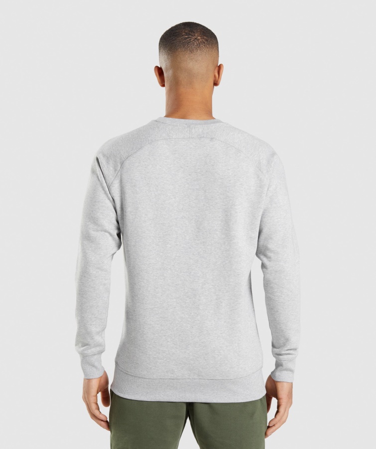 Gymshark Lysegrå Core Marl Crest Sweatshirt