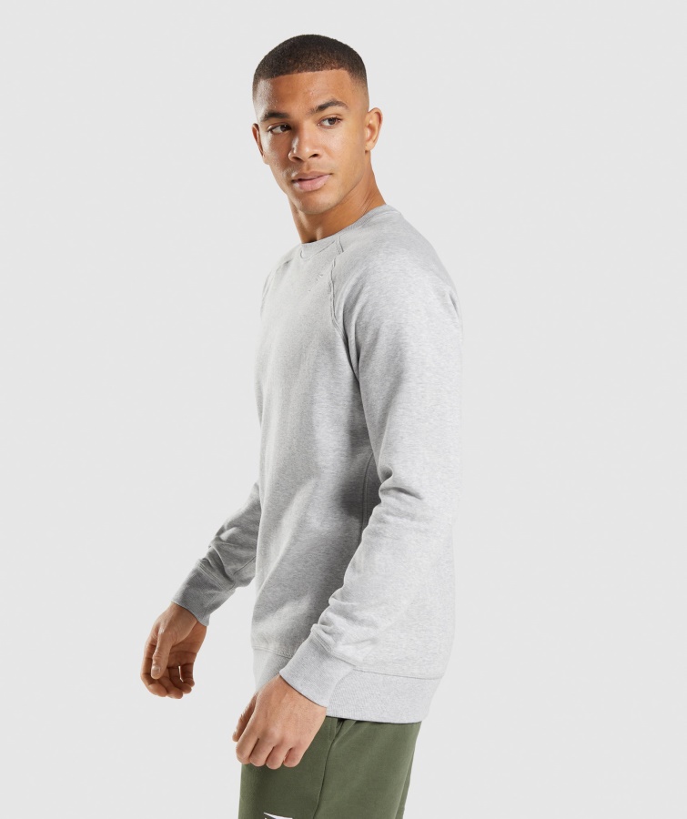 Gymshark Lysegrå Core Marl Crest Sweatshirt