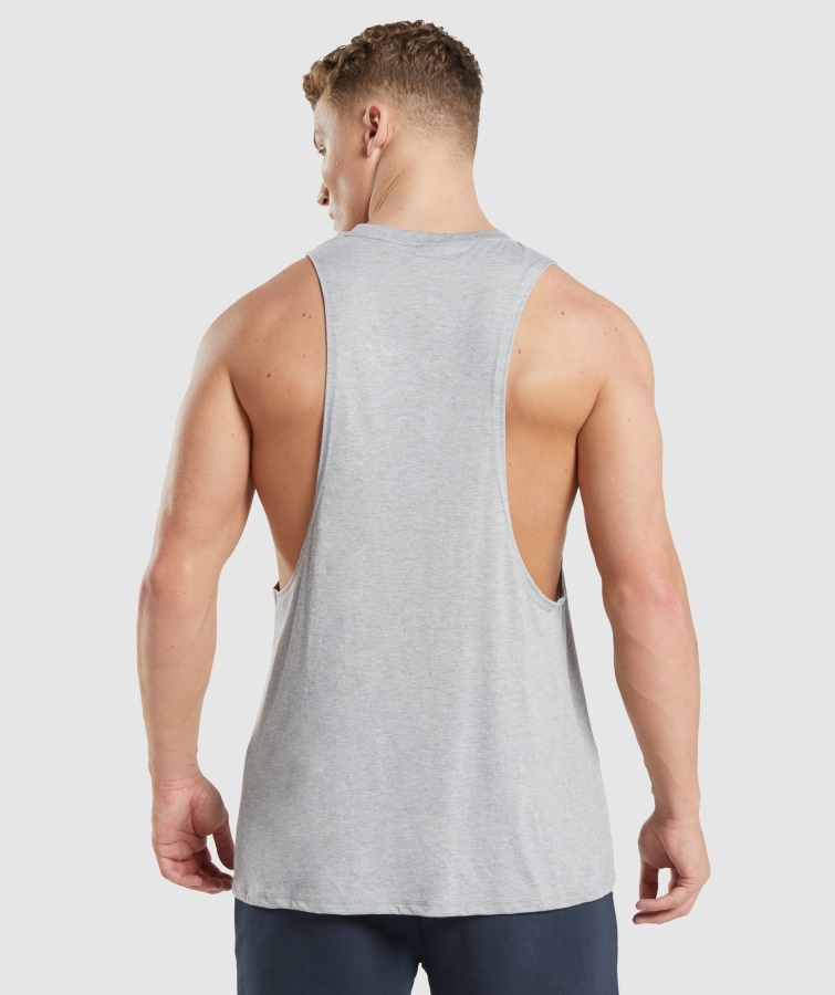 Gymshark Lysegrå Kerne Marl Legacy Drop Arm Tank
