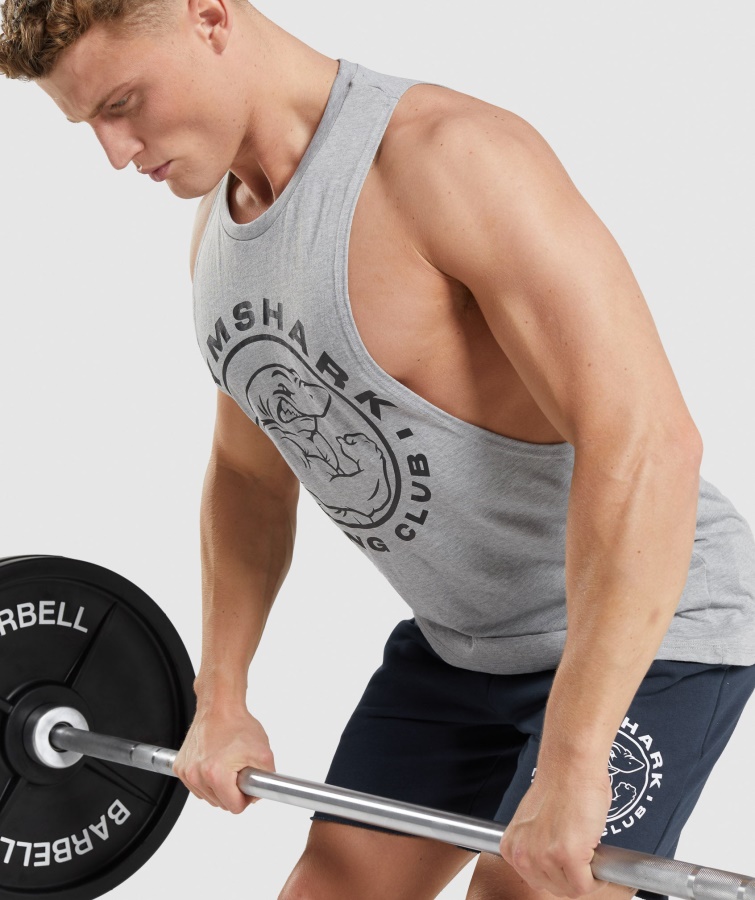Gymshark Lysegrå Kerne Marl Legacy Drop Arm Tank