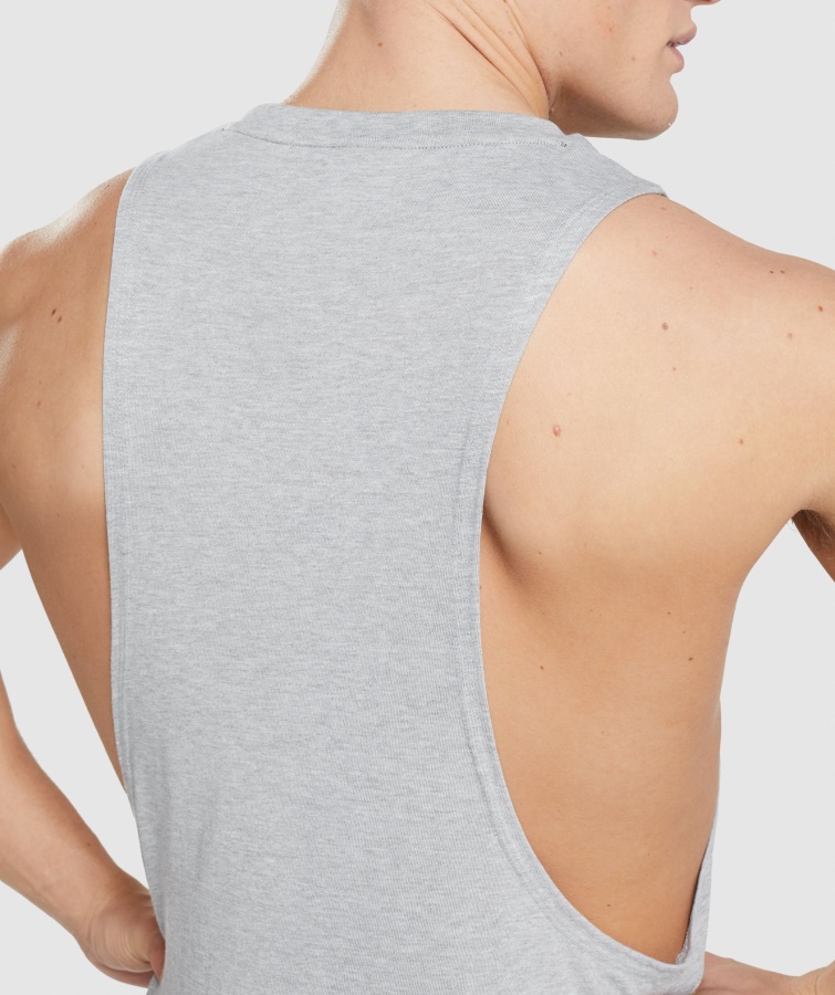Gymshark Lysegrå Kerne Marl Legacy Drop Arm Tank