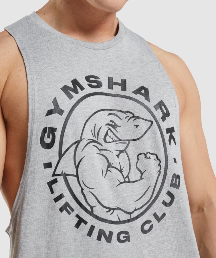 Gymshark Lysegrå Kerne Marl Legacy Drop Arm Tank
