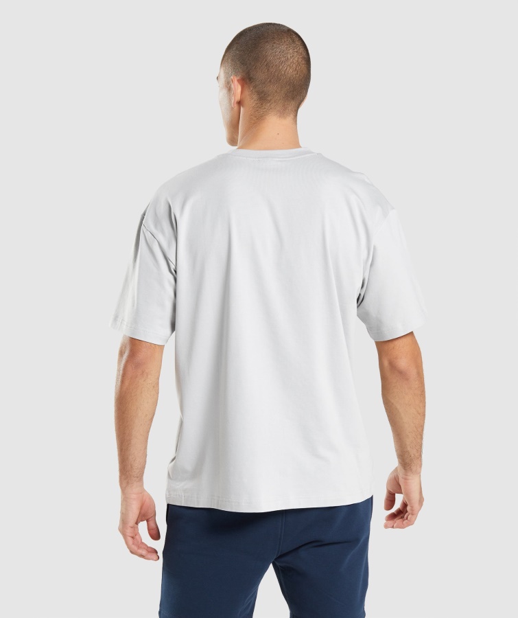 Gymshark Lysegrå Essentiel Oversized T-shirt