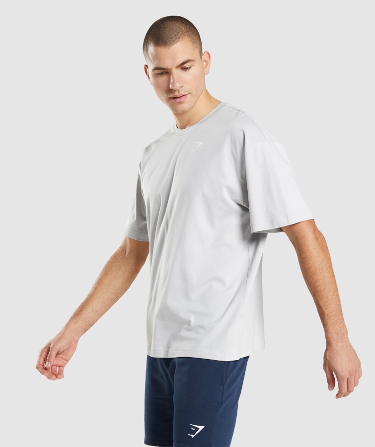 Gymshark Lysegrå Essentiel Oversized T-shirt
