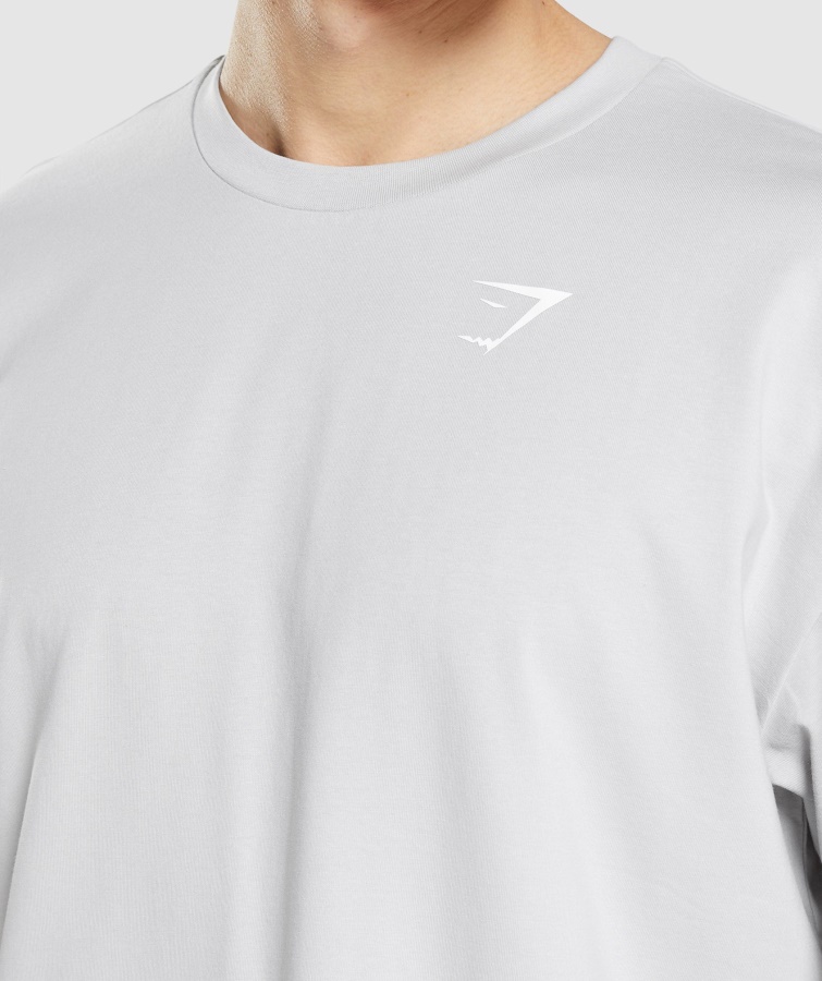 Gymshark Lysegrå Essentiel Oversized T-shirt
