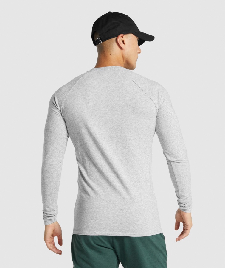 Gymshark Lysegrå Marl Critical 2.0 Langærmet T-shirt