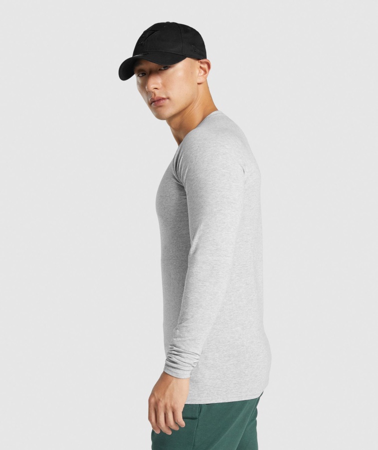 Gymshark Lysegrå Marl Critical 2.0 Langærmet T-shirt