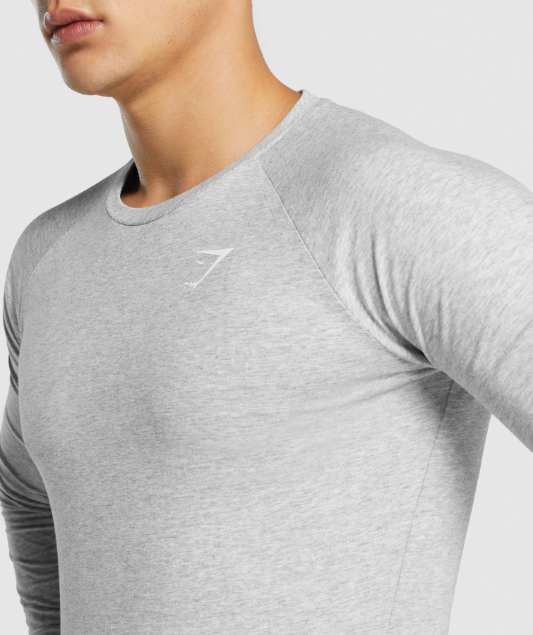 Gymshark Lysegrå Marl Critical 2.0 Langærmet T-shirt