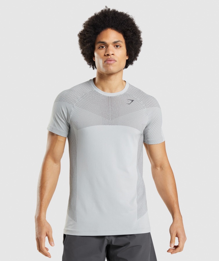 Gymshark Lys Grå-onyx Grå Apex Sømløs T-shirt