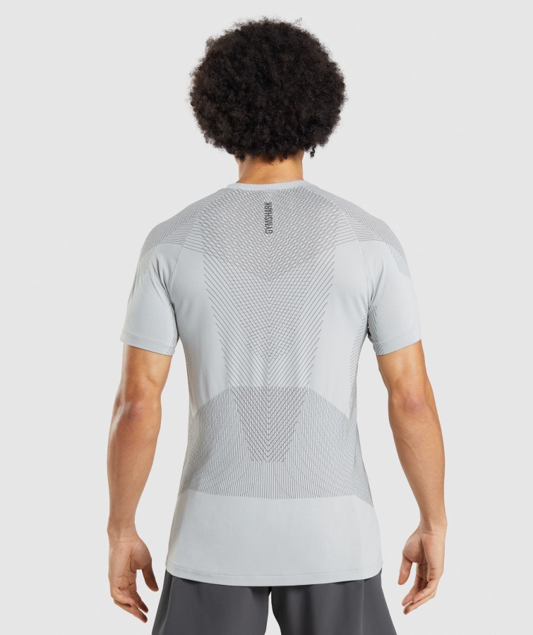 Gymshark Lys Grå-onyx Grå Apex Sømløs T-shirt