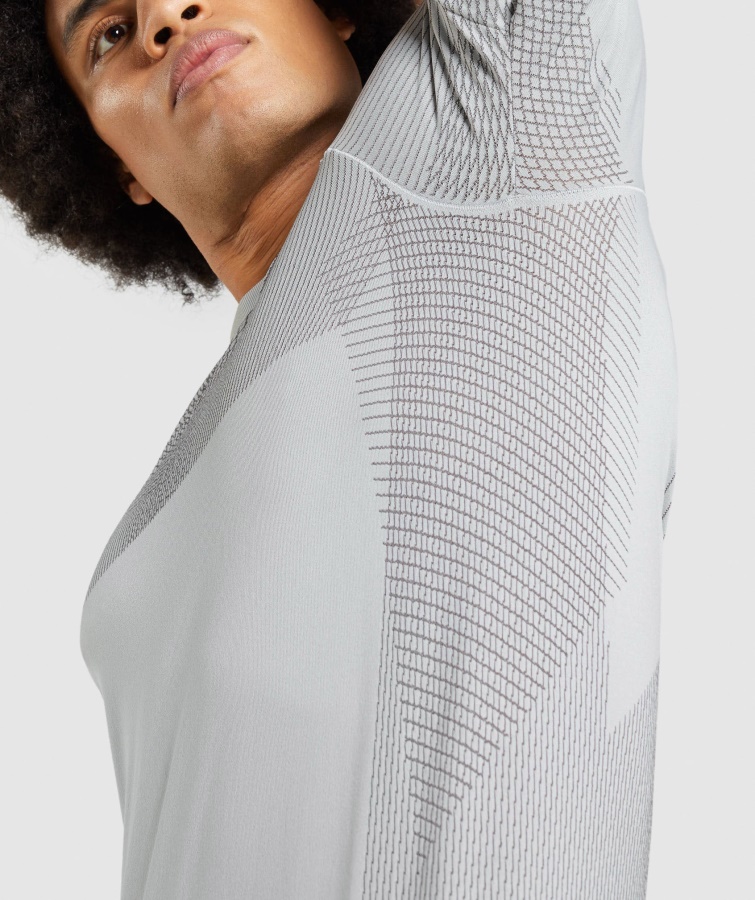 Gymshark Lys Grå-onyx Grå Apex Sømløs T-shirt