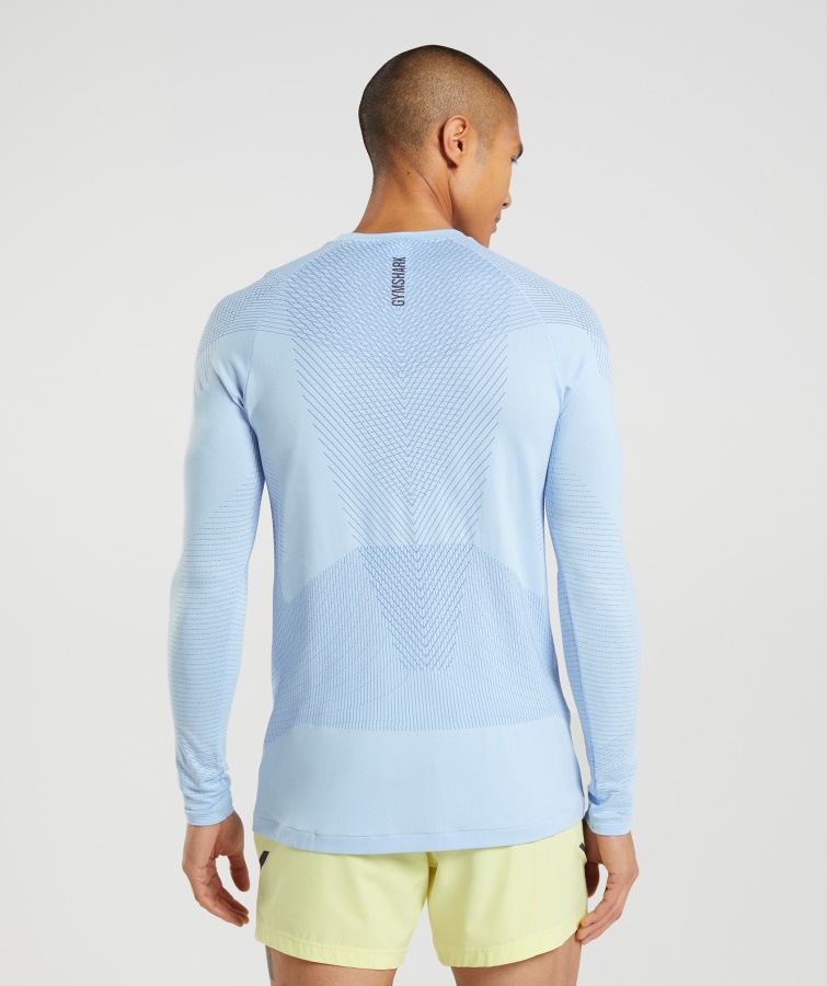 Gymshark Linned Blue-court Blue Apex Sømløs Langærmet T-shirt