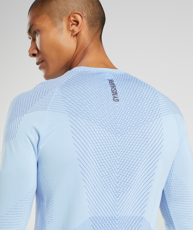 Gymshark Linned Blue-court Blue Apex Sømløs Langærmet T-shirt