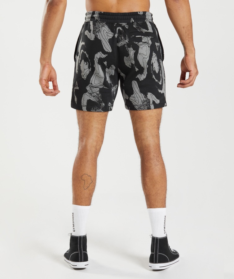 Gymshark Kort Print Shorts Sort Print